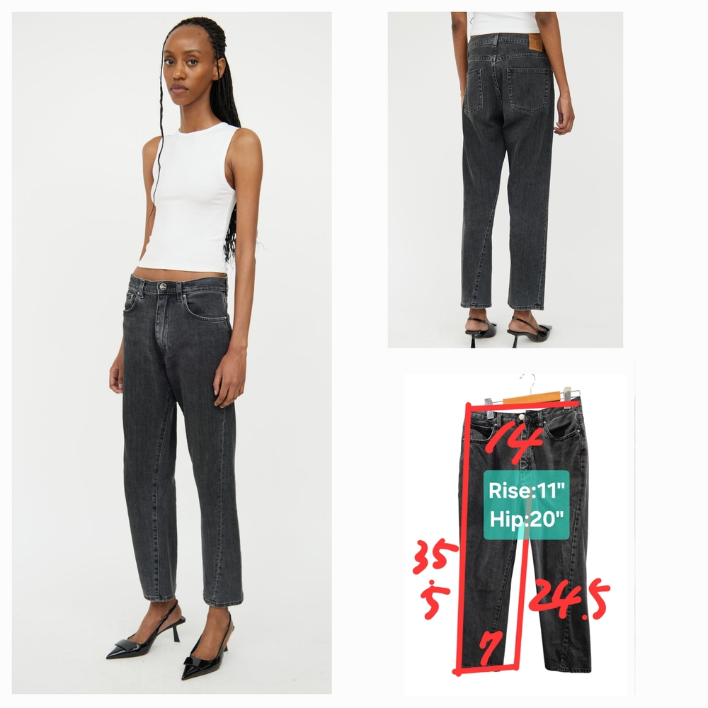 Women's Toteme Twisted Seam Cropped Straight-Leg Jeans Size 27